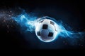 Radiant Soccer Magic: Experience the magic of soccer captured in a radiant glow, as the ball takes center stage under