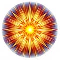 Abstract Starburst in Circular Form