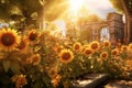 Radiant Sunflowers in Remembrance Garden Radiant