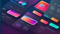 Radiant Vector Realm: UX Landing Page Mastery. AI generate