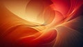 Abstract swirling waves of orange and red light, composed of tiny dots Royalty Free Stock Photo