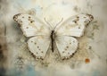 Radiant Wings: A Stunning Butterfly Wall Art in Taupe and White