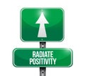 Radiate Positivity street sign concept Royalty Free Stock Photo