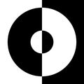 Radiating circle optical illusion effect