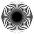 Radiating, radial lines. Starburst, sunburst shape. Ray, beam li