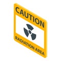 Radiation area icon, isometric style Royalty Free Stock Photo