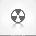 Radiation danger icon vector illustration. Royalty Free Stock Photo