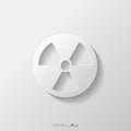 Radiation danger icon vector illustration. Royalty Free Stock Photo