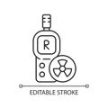 Radiation dosimeter linear icon
