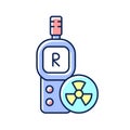 Radiation dosimeter RGB color icon