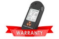 Radiation dosimeter warranty concept. 3D rendering