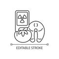Radiation in food testing linear icon
