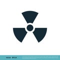 Radiation Hazard Sign Icon Vector Logo Template Illustration Design. Vector EPS 10 Royalty Free Stock Photo