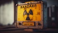 Radiation Hazard Sign. Symbol of radioactive threat alert