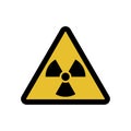 Radiation hazard signs. Vector illustration toxic sign. Warning radioactive zone in triangle icon
