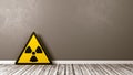 Radiation Hazard Symbol in a Room Royalty Free Stock Photo