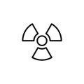 Radiation icon black on white background