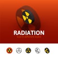Radiation icon in different style Royalty Free Stock Photo