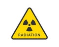 Radiation icon vector. Warning radioactive sign danger symbol Royalty Free Stock Photo