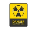 Radiation icon vector. Warning radioactive sign danger symbol