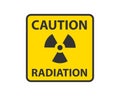 Radiation icon vector. Warning radioactive sign danger symbol