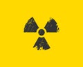 Radiation icon vector. Warning radioactive sign danger symbol