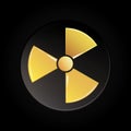 Radiation icon . Warning radioactive sign danger symbol. Good for mobile, web, decor, print products, application, stickers, Royalty Free Stock Photo