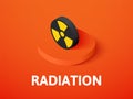 Radiation isometric icon, isolated on color background Royalty Free Stock Photo