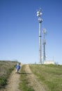 Radiation from mobile phones for children concept Royalty Free Stock Photo