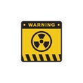 Radiation nuclear danger sign symbol vector