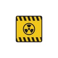 Radiation nuclear danger sign symbol vector