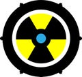 Radiation sign. Nuclear threat.