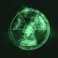 Radiation sign, Radiation symbol Green symbol Royalty Free Stock Photo