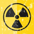 Radiation sign. Radiation vintage sign. Vector illustration Royalty Free Stock Photo