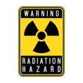 Radiation sign. Radioactivity warning, caution