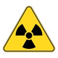 Radiation sign. Radioactivity warning, caution