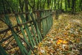 Radiation Sign - triangular warning yellow sign of radiation hazard in the zone of radioactive fallout in Pripyat city