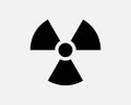 Radiation Symbol Caution Safety Hazard Radioactive Contamination Icon Vector Black White Royalty Free Stock Photo