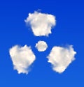 Radiation symbol from clouds