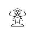 Radiation symbol, nuclear explosion icon. Simple line, outline vector elements of nuclear energy icons for ui and ux, website or Royalty Free Stock Photo