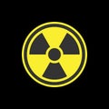 Radiation symbol or radioactive warning glyph icon Royalty Free Stock Photo