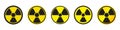 Radiation symbol. Radioactivity alert sign.