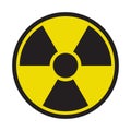 Radiation symbol. Radioactivity alert sign.