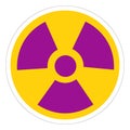 Radiation Symbol Sign,Vector Illustration, Isolated On White Background Label. EPS10 Royalty Free Stock Photo