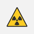 Radiation symbol. Radiation warning icon. Vector illustration Royalty Free Stock Photo