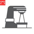 Radiation therapy glyph icon