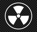 Radiation toxic symbol isolated on empty background. Flat warning sign Royalty Free Stock Photo