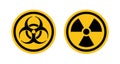 Radiation Warning Sign Biological Hazard Symbol Radioactive Biohazard Icons Royalty Free Stock Photo