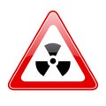 Radiation warning sign Royalty Free Stock Photo