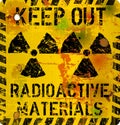 Radiation warning sign,